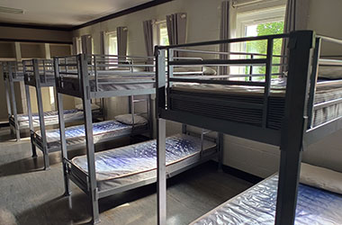 Typical Isle of Wight school trip dormitory accommodation